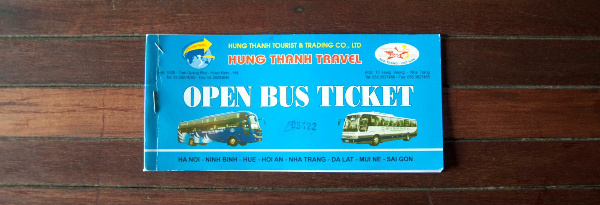 Open Bus Ticket Vietnam